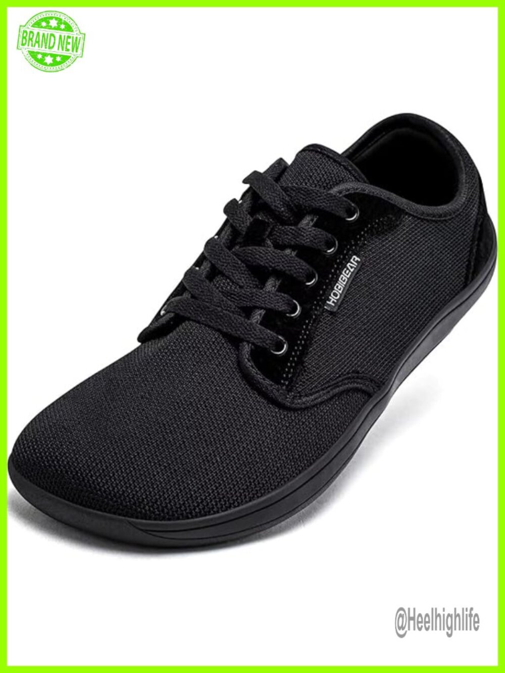 Zero Drop Wide Width Barefoot Fashion Sneaker with Knitted Upper